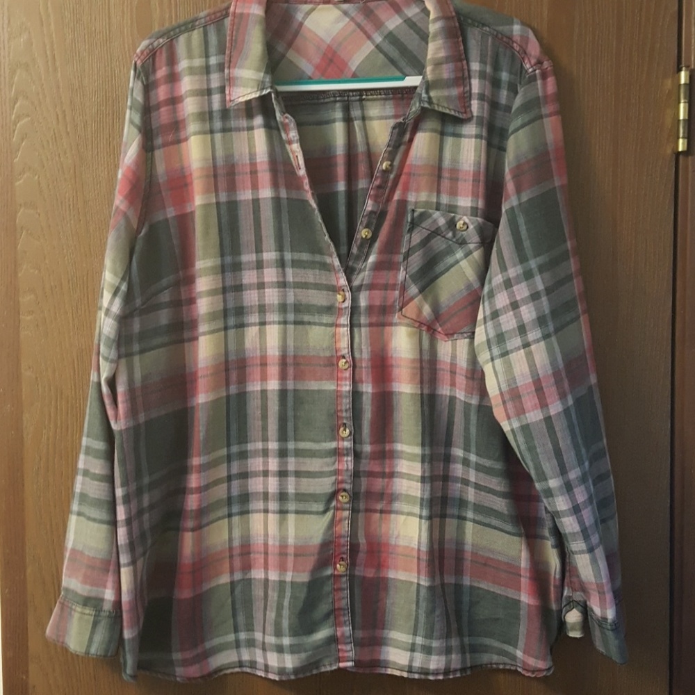 Pink and grey plaid